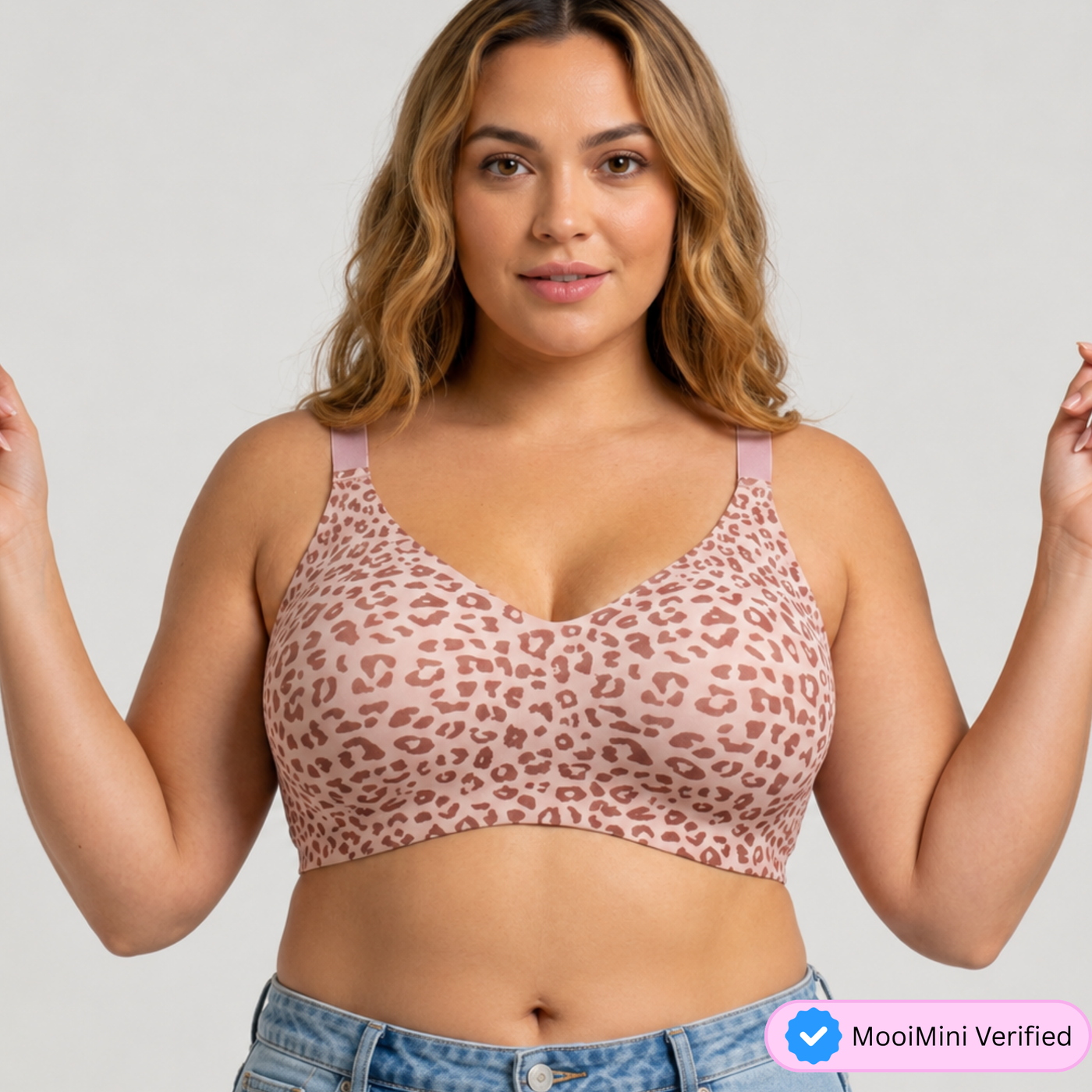 Leopard Print Jelly Push-Up Bra